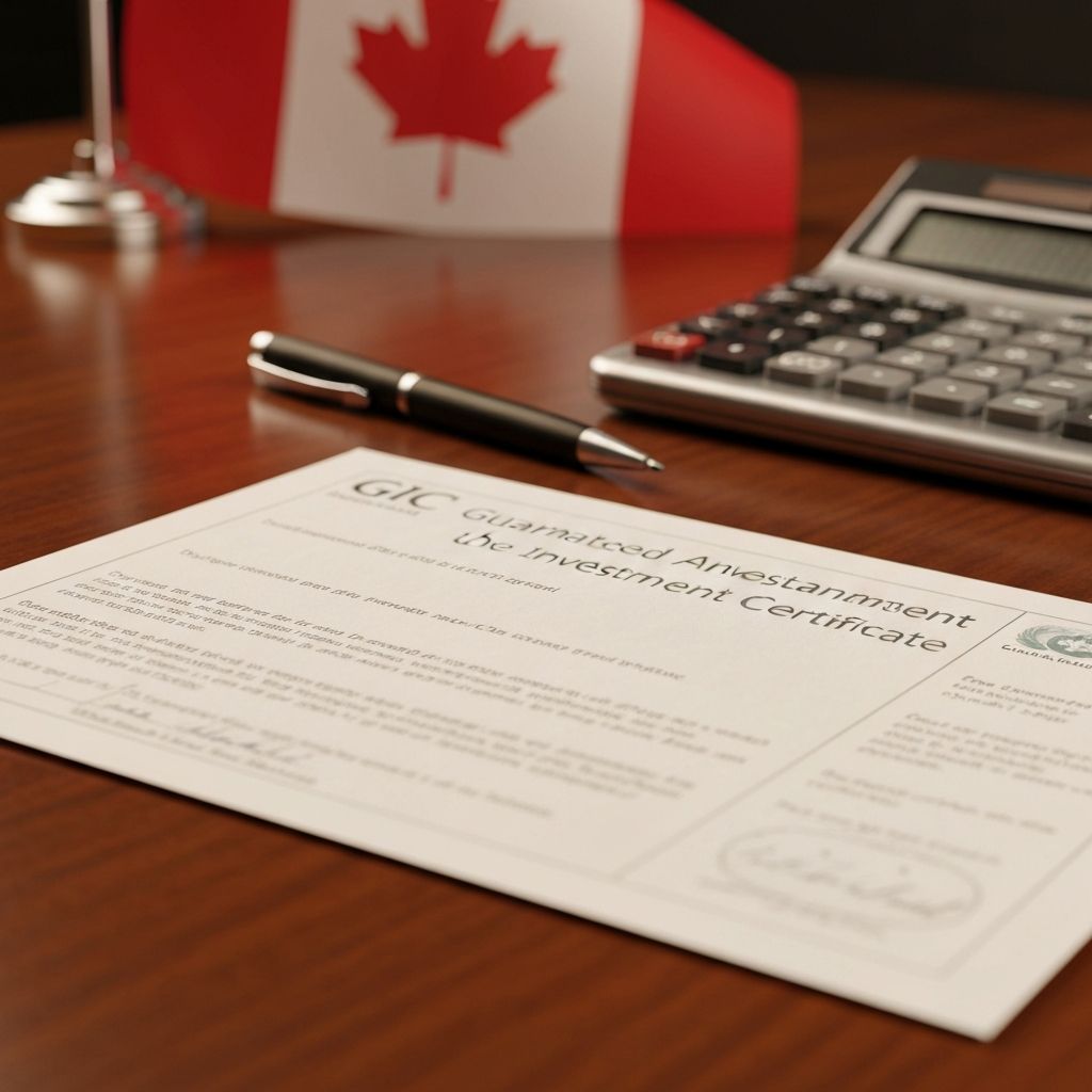 GIC certificate from a Canadian bank for study permit application